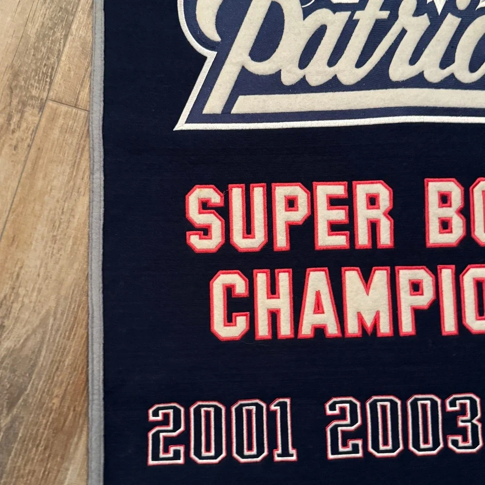 New England Patriots Super Bowl Champions‎ 2001 2003 2004 NFL Banner